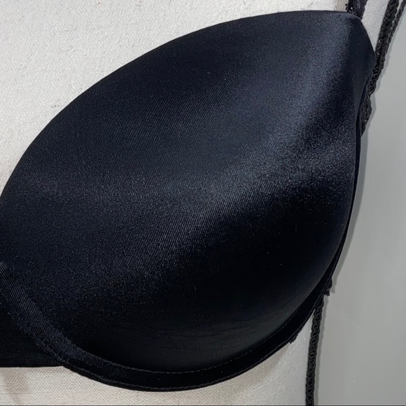 Black Satin & Lace Bra 38C - Picture 4 of 16